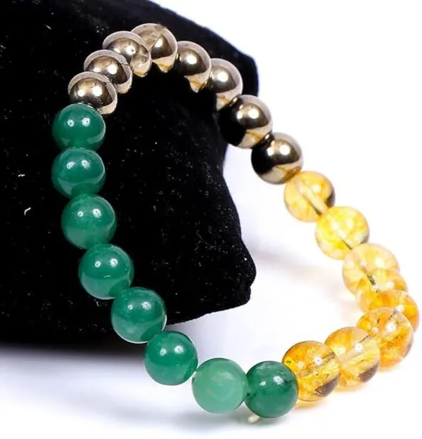 Multiagate_Pyrite,_Citrine_+_Golden,_Crystal_Beads_Charm_Bracelet_()