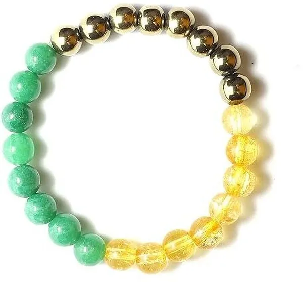 Multiagate_Pyrite,_Citrine_+_Golden,_Crystal_Beads_Charm_Bracelet_()