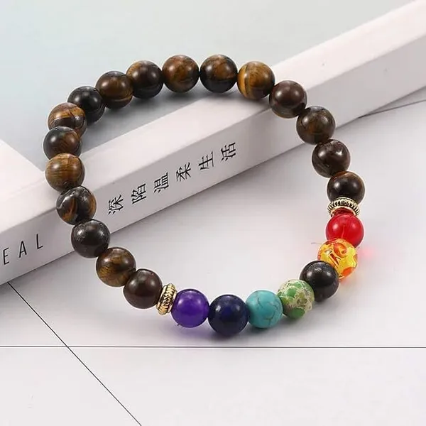 Multiagate_Crystal,_Tiger's_Eye,_7_Chakra_Beads_Charm_Bracelet_()