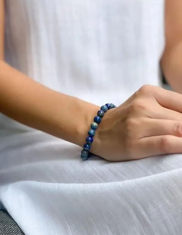 Multiagate_Lapiz_Lazuli_Beads_Charm_Bracelet_()