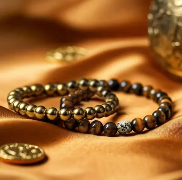 Multiagate_Stone,_Golden_Pyrite,_Tiger's_Eye_Beads,_Crystal_Charm_Bracelet_()