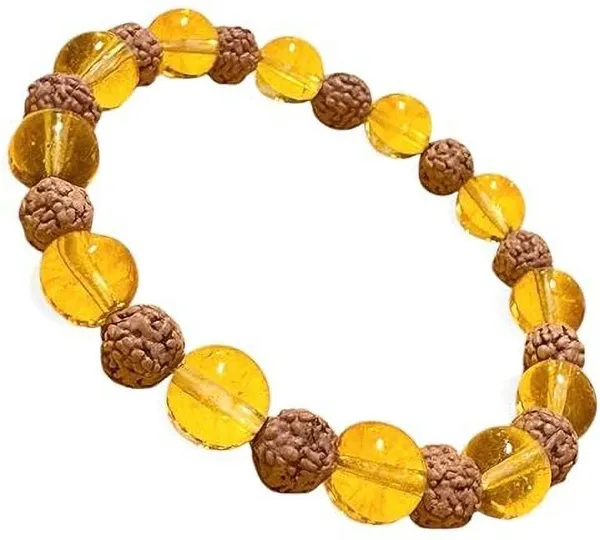 Multiagate_Stone,_Rudraksha,_Citrine_Beads,_Crystal_Charm_Bracelet_()
