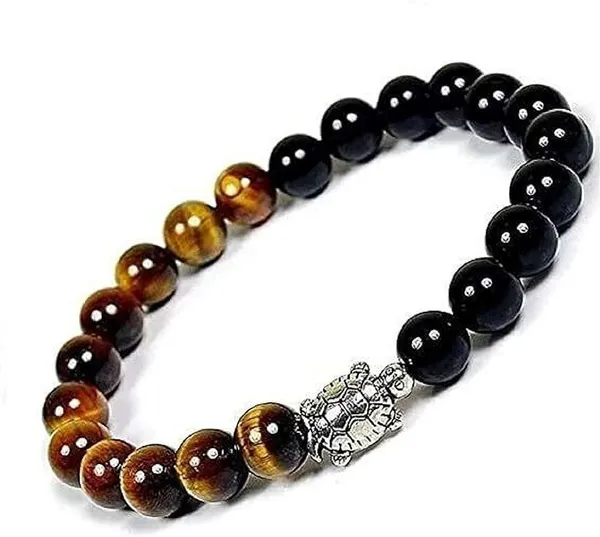 Multiagate_Stone,_Tiger's_Eye_Beads,_Crystal_Bracelet_()