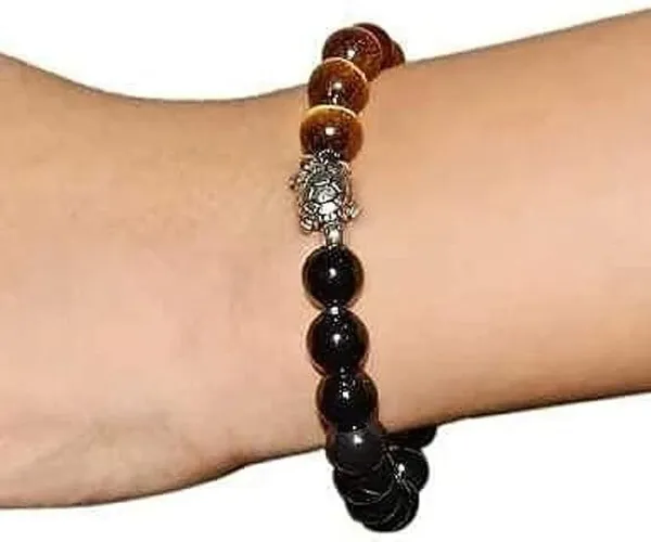 Multiagate_Stone,_Tiger's_Eye_Beads,_Crystal_Bracelet_()