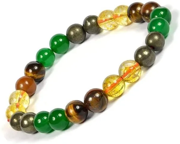 Multiagate_Citrine_+_Golden,_Golden_Pyrite,_Tiger's_Eye_Beads_Charm_Bracelet_()