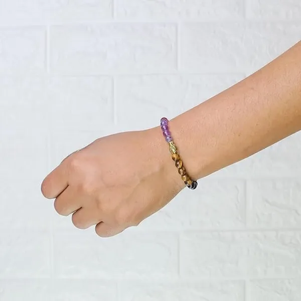 Multiagate_Stone,_Amethyst,_Tiger's_Eye,_Clear_Quartz_Beads,_Crystal_Bracelet_()