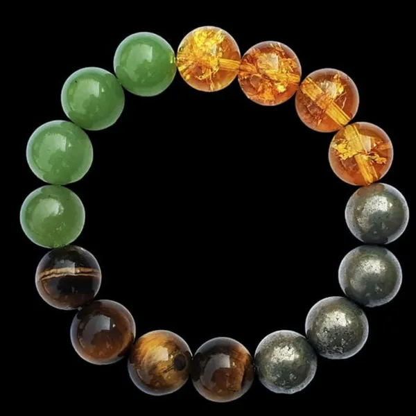 Multiagate_Pyrite,_Stone,_Citrine_+_Golden,_Tiger's_Eye,_Green_Jade_Crystal_Bracelet_()