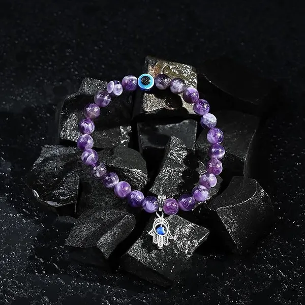 Multiagate_Stone,_Amethyst,_Evil_Eye_Beads,_Crystal_Bracelet_()