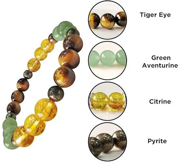 Multiagate_Pyrite,_Stone,_Green_Aventurine,_Tiger's_Eye,_Citrine_Beads,_Crystal_Charm_Bracelet_()