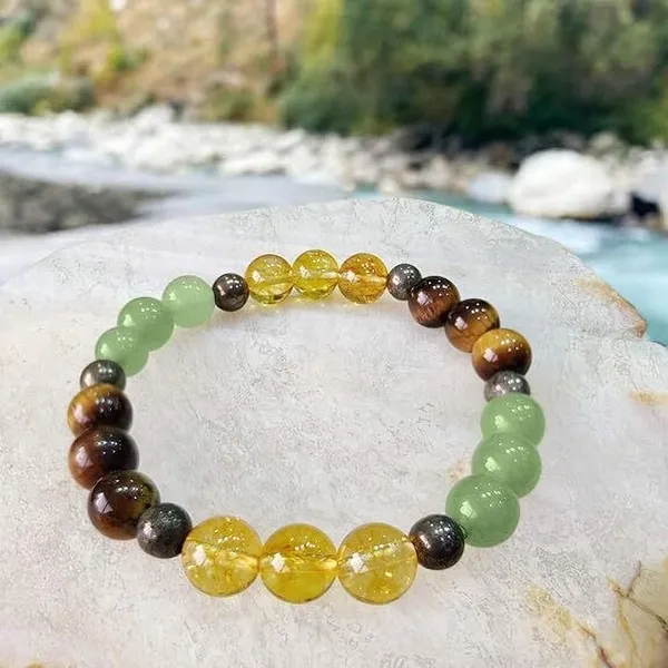 Multiagate_Pyrite,_Stone,_Green_Aventurine,_Tiger's_Eye,_Citrine_Beads,_Crystal_Charm_Bracelet_()
