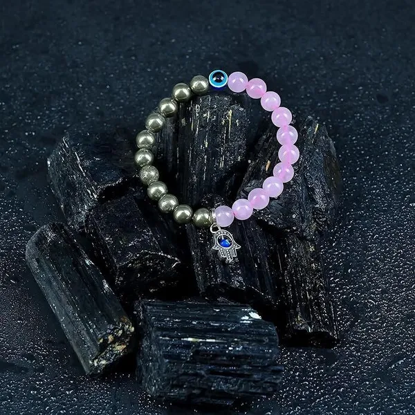 Multiagate_Pyrite,_Stone,_Rose_Quartz,_Evil_Eye_Beads,_Crystal_Bracelet_()