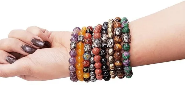 Multiagate_Stone,_Tiger's_Eye_Beads,_Crystal_Charm_Bracelet_()
