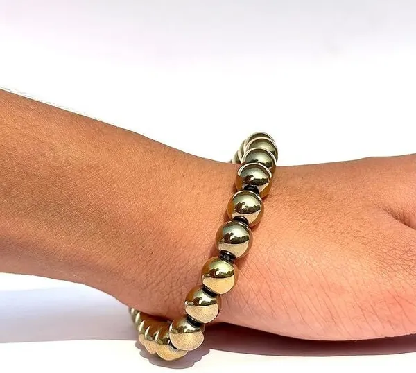 Multiagate_Stone,_Golden_Pyrite_Beads,_Crystal_Charm_Bracelet_()