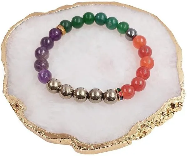 Multiagate_Stone,_Green_Aventurine,_Amethyst,_Golden_Pyrite_Beads,_Crystal_Charm_Bracelet_()