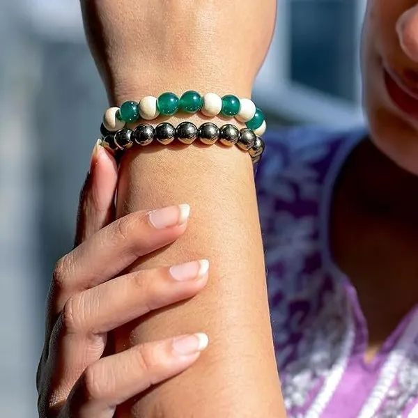 Multiagate_Stone,_Green_Aventurine,_Golden_Pyrite_Beads,_Crystal_Charm_Bracelet_()