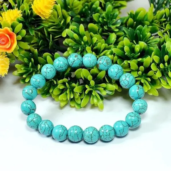 Multiagate_Crystal,_Turquoise_Beads_Charm_Bracelet_()