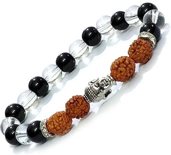 Multiagate_Stone,_Rudraksha,_Clear_Quartz,_Black_Obsidian_Beads,_Crystal_Charm_Bracelet_()