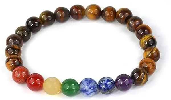Multiagate_Tiger's_Eye,_7_Chakra_Beads,_Crystal_Charm_Bracelet_()