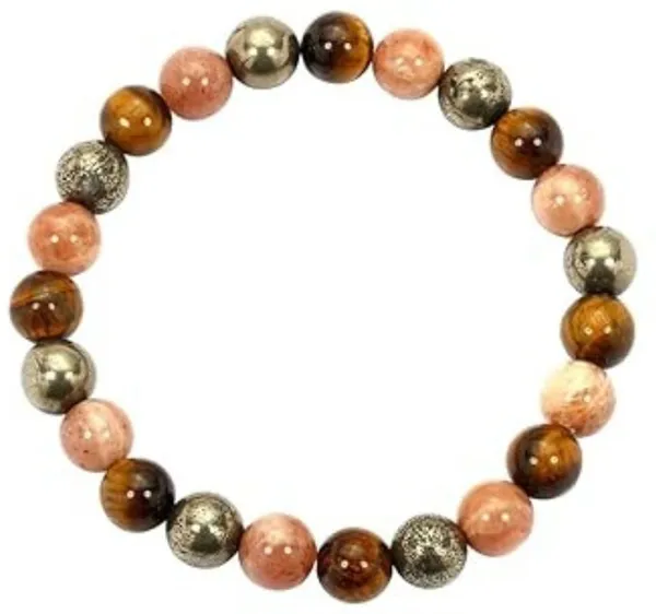Multiagate_Pyrite,_Stone,_Tiger's_Eye_Beads,_Crystal_Charm_Bracelet_()