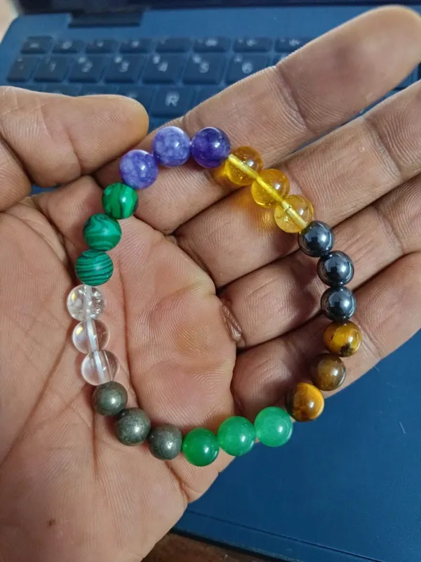 Multiagate_Pyrite,_Stone,_Amethyst,_Citrine_+_Golden,_Tiger's_Eye,_Clear_Quartz_Crystal_Bracelet_()