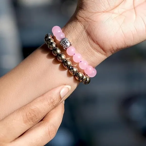 Multiagate_Stone,_Rose_Quartz,_Golden_Pyrite_Beads,_Crystal_Charm_Bracelet_()