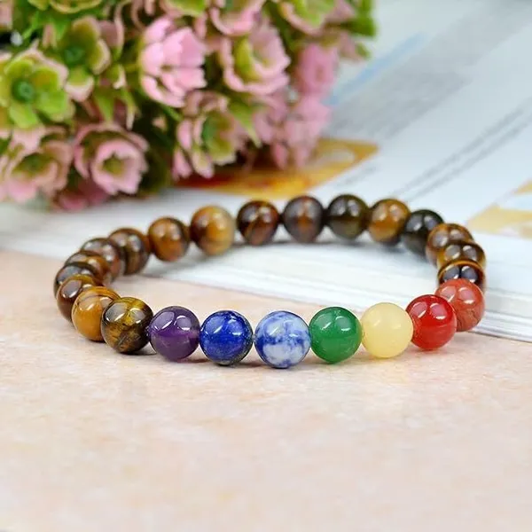 Multiagate_Tiger's_Eye,_7_Chakra_Beads,_Crystal_Charm_Bracelet_()
