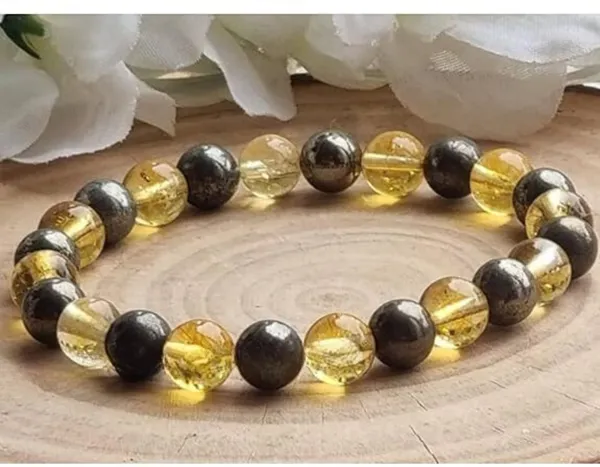 Multiagate_Pyrite,_Stone,_Citrine_+_Golden_Crystal_Bracelet_()