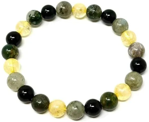 Multiagate_Citrine_+_Golden,_Crystal_Beads_Charm_Bracelet_()