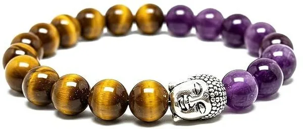 Multiagate_Stone,_Amethyst,_Tiger's_Eye_Beads,_Crystal_Charm_Bracelet_()