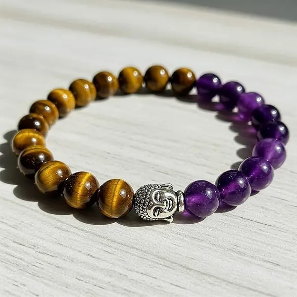 Multiagate_Stone,_Amethyst,_Tiger's_Eye_Beads,_Crystal_Charm_Bracelet_()
