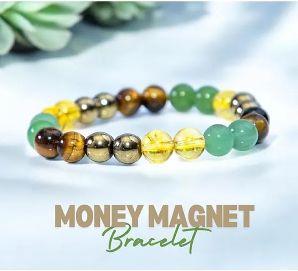Multiagate_Pyrite,_Citrine_+_Golden,_Crystal,_Tiger's_Eye_Beads_Charm_Bracelet_()