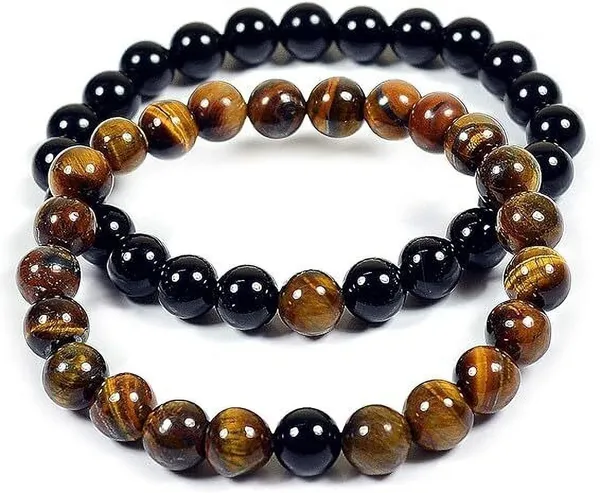 Multiagate_Stone,_Crystal,_Tiger's_Eye,_Black_Obsidian_Crystal_Bracelet_()