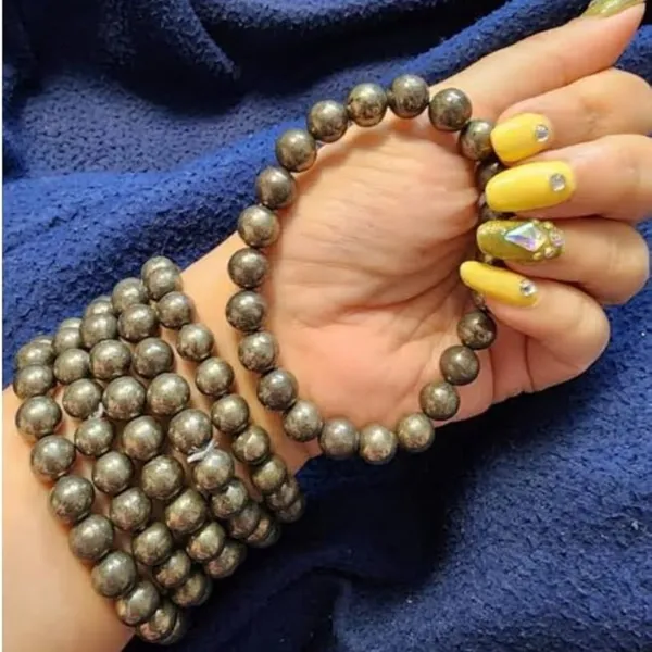 Multiagate_Pyrite,_Crystal_Beads_Charm_Bracelet_()