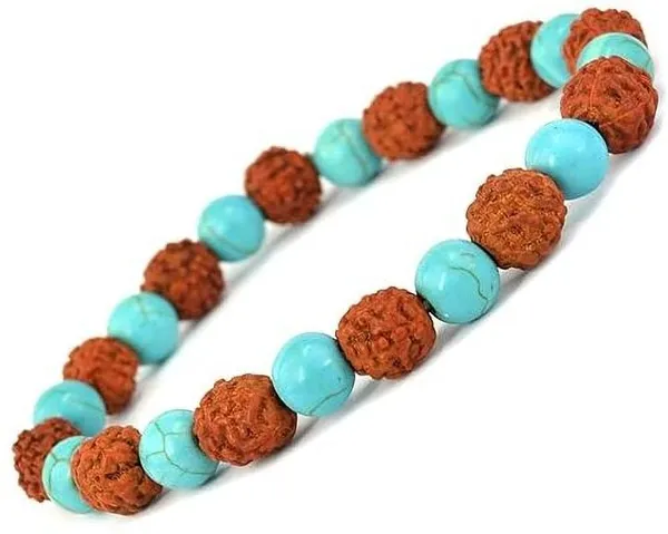 Multiagate_Stone,_Rudraksha,_Turquoise_Crystal_Bracelet_()