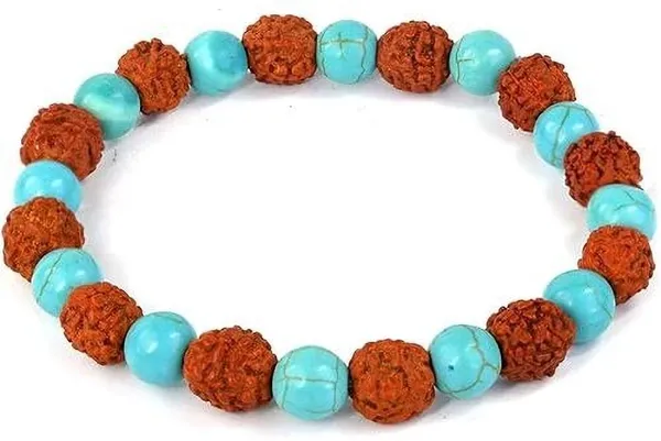 Multiagate_Stone,_Rudraksha,_Turquoise_Crystal_Bracelet_()
