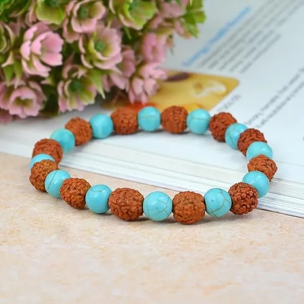 Multiagate_Stone,_Rudraksha,_Turquoise_Crystal_Bracelet_()