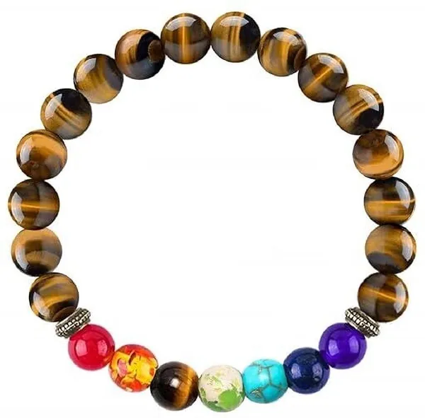 Multiagate_Stone,_Tiger's_Eye,_7_Chakra_Crystal_Bracelet_()