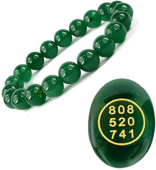 Multiagate_Stone,_Green_Jade_Beads,_Crystal_Bracelet_()
