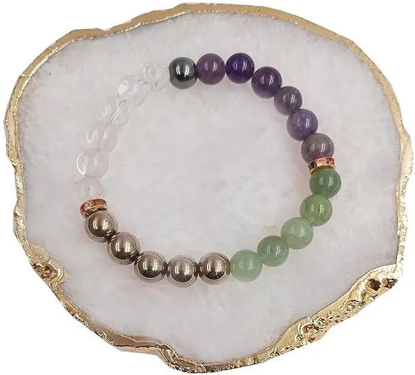Multiagate_Stone,_Green_Aventurine,_Amethyst,_Golden_Pyrite,_Clear_Quartz_Beads,_Crystal_Charm_Bracelet_()