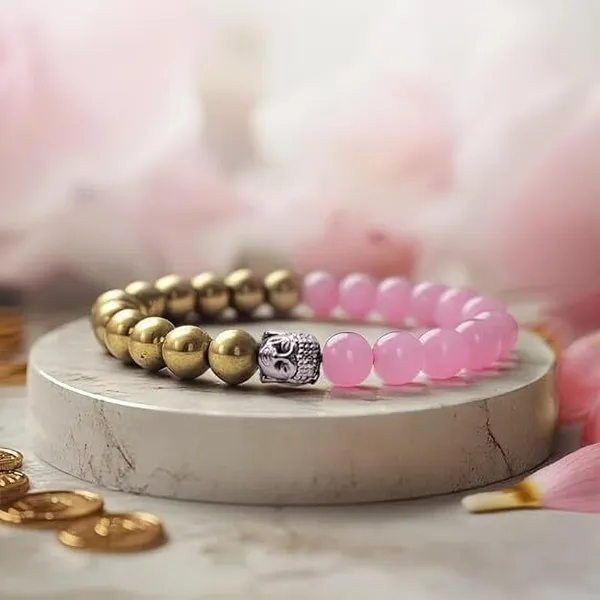 Multiagate_Stone,_Rose_Quartz,_Golden_Pyrite_Beads,_Crystal_Charm_Bracelet_()