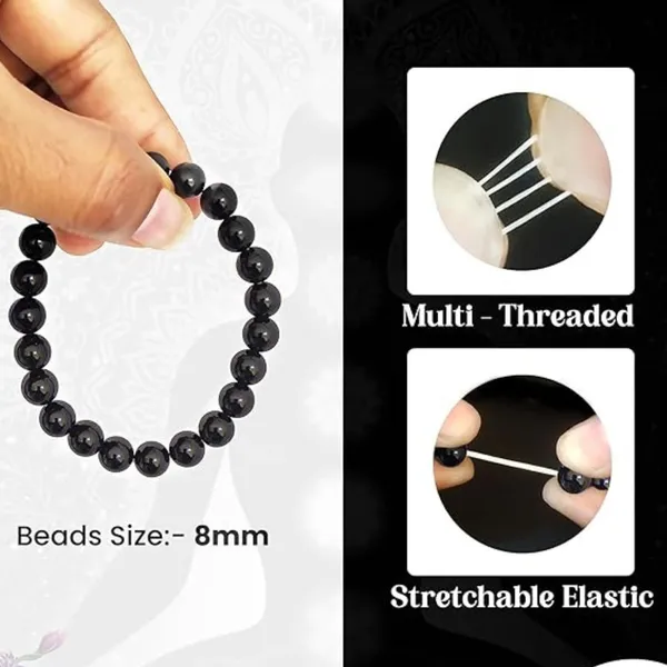 Multiagate_Stone,_Black_Obsidian_Bracelet_()