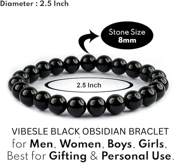 Multiagate_Stone,_Black_Obsidian_Bracelet_()