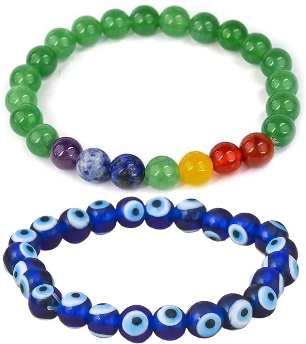 Multiagate_Lapiz_Lazuli,_Green_Aventurine,_Amethyst,_Lava,_7_Chakra,_Clear_Quartz,_Evil_Eye,_Green_Jade_Bracelet_Set_(Pack_of_2)