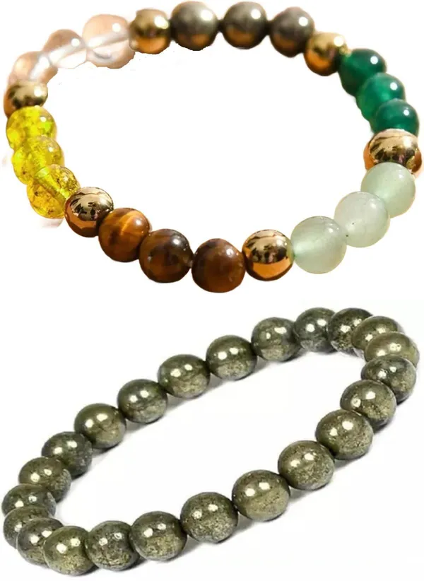 Multiagate_Pyrite,_Stone_Bracelet_Set_(Pack_of_2)