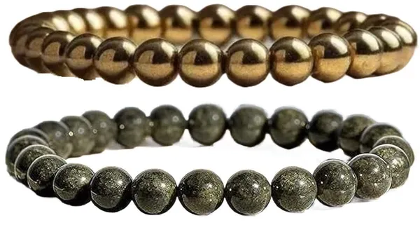 Multiagate_Pyrite,_Crystal,_Golden_Pyrite_Bracelet_Set_(Pack_of_2)