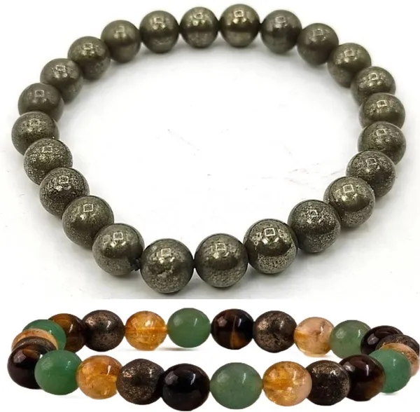Multiagate_Pyrite,_Stone_Bracelet_Set_(Pack_of_2)