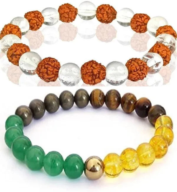 Multiagate_Crystal,_Rudraksha,_Clear_Quartz_Bracelet_Set_(Pack_of_2)