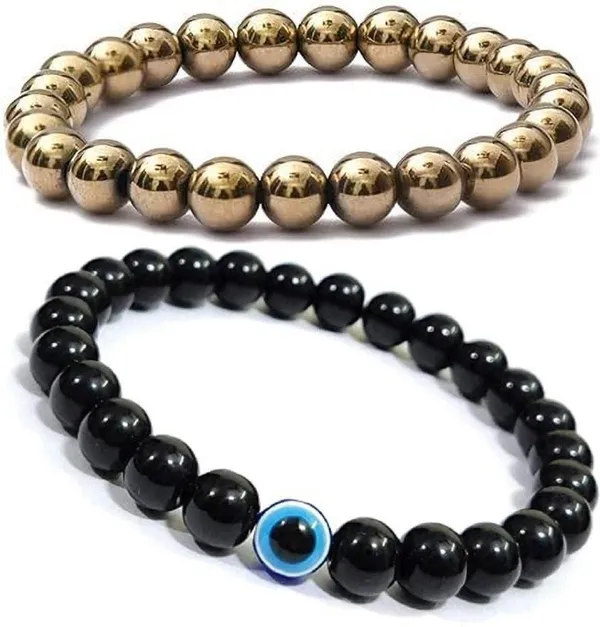 Multiagate_Golden_Pyrite,_Evil_Eye_Bracelet_Set_(Pack_of_2)