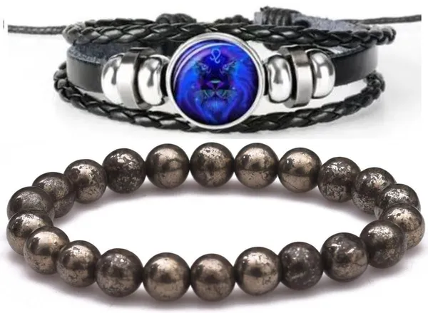 Multiagate_Crystal,_Leather_Bracelet_Set_(Pack_of_2)