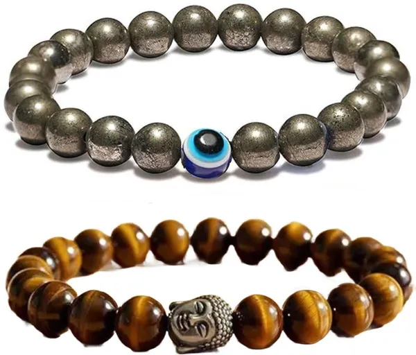Multiagate_Pyrite,_Stone,_Crystal,_Tiger's_Eye,_Evil_Eye_Bracelet_Set_(Pack_of_2)